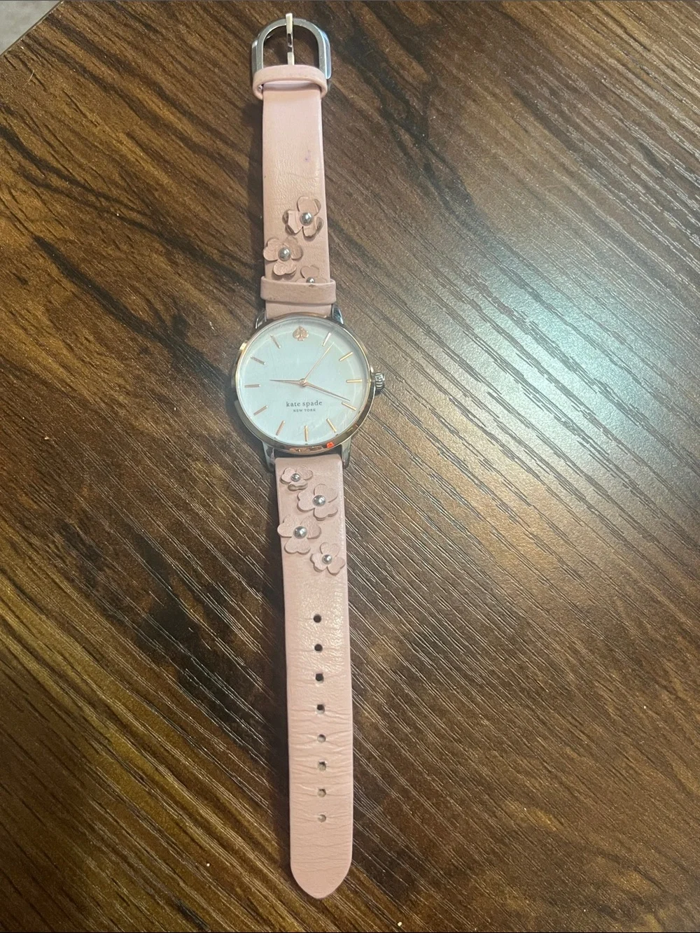 Kate Spade New York KSW1513 Metro White Dial Pink Leather Strap Women's Watch